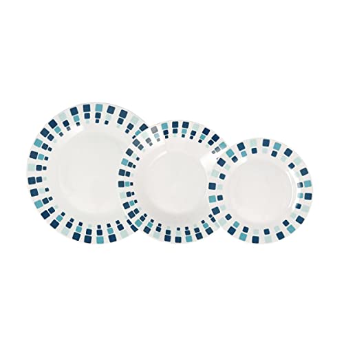 Quid Simetric Vajilla Porcelana 18 Piezas - 6 Personas Blanco